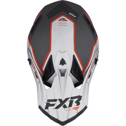 Casque cross FXR HELIUM CARBON 2026 - Orange / Gris