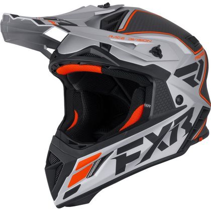 Casque cross FXR HELIUM CARBON 2026 - Orange / Gris Ref : FXR1754 
