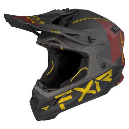 Casco de motocross FXR HELIUM RIDE CO CHAR/GOLD/RUST 2021 - Gris / Marrón Ref : FXR0058 