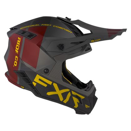 Casco de motocross FXR HELIUM RIDE CO CHAR/GOLD/RUST 2021 - Gris / Marrón