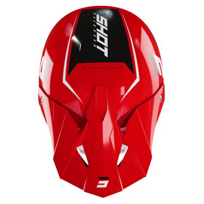 Casque cross Shot FURIOUS CHASE - RED WHITE GLOSSY 2022 - Rouge / Blanc