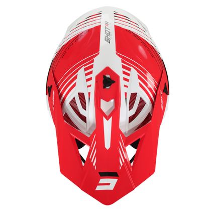 Casque cross Shot LITE FURY - WHITE RED GLOSSY 2022 - Blanc / Rouge