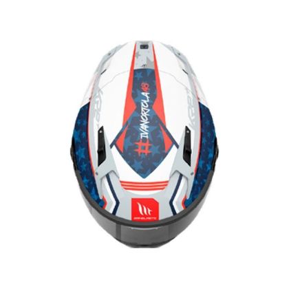 MT HELMETS KRE+ S - FIM ORTOLA Helm - Wit / Blauw