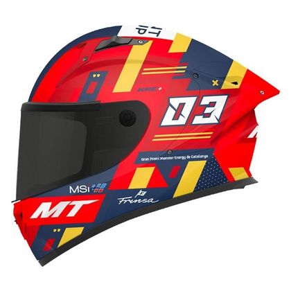 MT HELMETS KRE+ S - FIM XAVI FORES DAYTONA Helm - Grijs / Geel Ref: MTH0152 