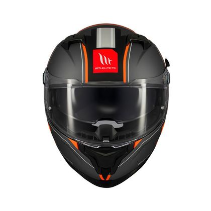 Casque intégral MT HELMETS BRAKER SV - CHARM - Gris / Orange