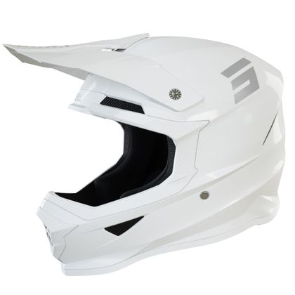 Casque cross Shot FURIOUS SOLID - WHITE GLOSSY 2022 Ref : SO2173 