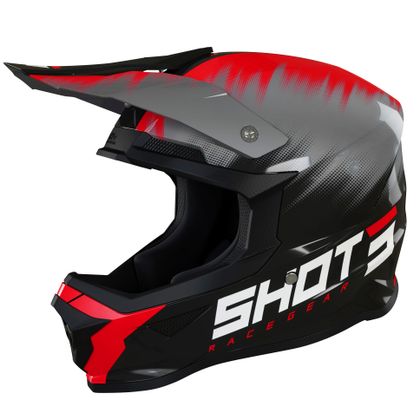 Casque cross Shot FURIOUS VERSUS - RED GLOSSY 2022 - Rouge
