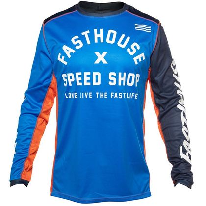 Camiseta de motocross FASTHOUSE HERITAGE BLUE ENFANT 2020