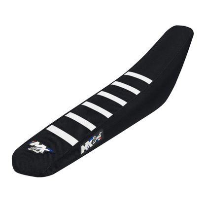 MX Seat 6 ribs Zadelhoes - Zwart / Wit