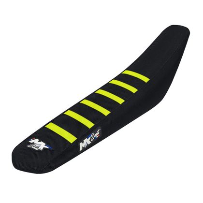 MX Seat 6 Rippen Sattelbezug - Schwarz / Gelb