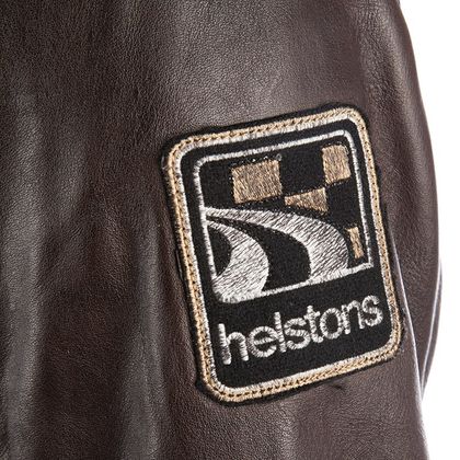Blouson Helstons DAYTONA - cuir RAG marron
