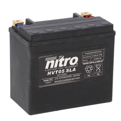 Batería Nitro HVT 05 AGM cerrada Harley OE 65991-82 Tipo ácido sin mantenimiento