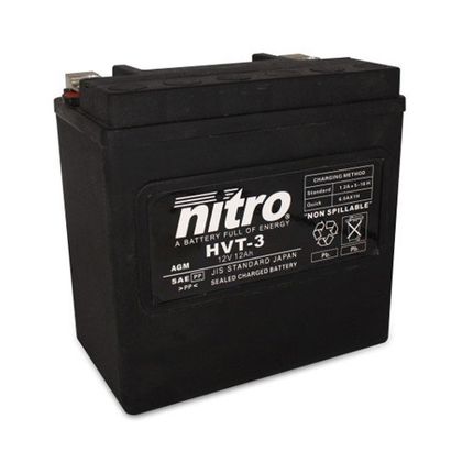 Batería Nitro HVT 03 AGM cerrada Harley OE 65958-04 Tipo ácido sin mantenimiento