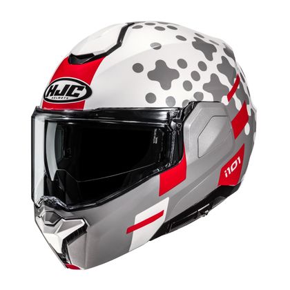 Casque modulable HJC i101 - ASTEL - Blanc / Rouge