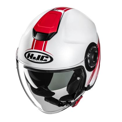 Casque jet Hjc I40N - VISION - Blanc / Rouge