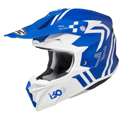 Casco de motocross Hjc I50 - HEX 2023 - Azul / Blanco Ref : HJ1059 