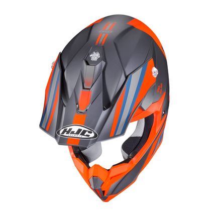 Casco de motocross Hjc I50 - FLUX - ORANGE GREY 2023 - Naranja / Gris