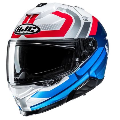 Casque intégral HJC I71 - VIZ - Bleu / Rouge Ref : HJ1311 