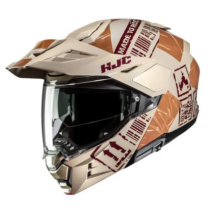 Casque modulable HJC i80 - REIGN - Beige / Orange Ref : HJ1659 