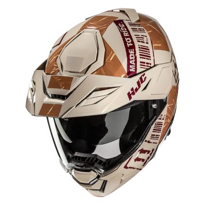 Casque modulable HJC i80 - REIGN - Beige / Orange