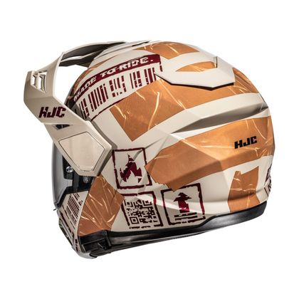 Casque modulable HJC i80 - REIGN - Beige / Orange