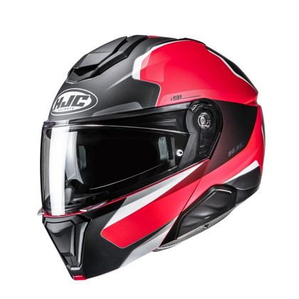 Casque modulable Hjc i91 - FELIO - Noir / Rouge Ref : HJ1410 