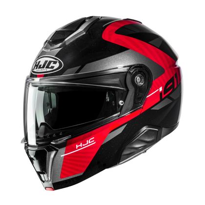 Casque modulable HJC i91 - GAIA - Noir / Rouge Ref : HJ1600 