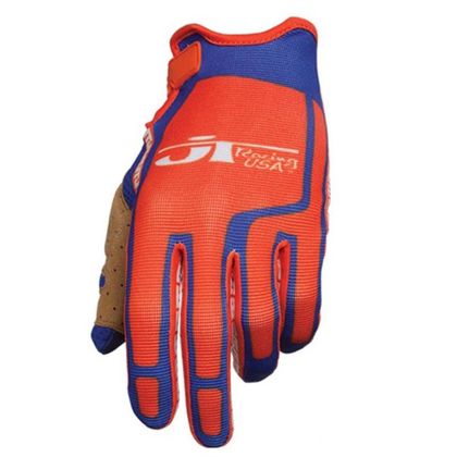 JT Racing FLEX FEEL ORANGE BLEU Cross-Handschuhe Ref : JT0042 