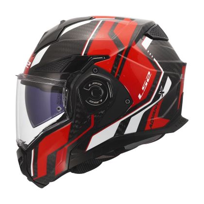Casque modulable LS2 FF901 ADVANT X CARBON DYNAMIC - Noir / Rouge
