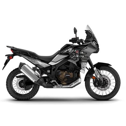 RiderUnik JANIK BLACK Decoratiekit - Zwart Ref: RU3195 / HOAFRICATWINJANIKBLACK-2 HONDA 1100 CRF 1100 L AFRICA TWIN ABS - 2020 - 2023