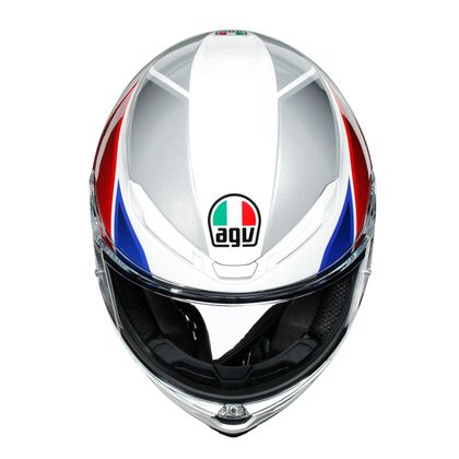 Casque intégral AGV K-6 - HYPHEN WHITE RED BLUE