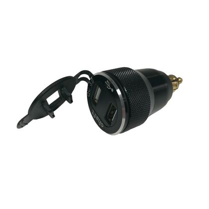 Adaptateur allume cigare Chaft DIN Double USB QC 3.0 universel Ref : CH0655 / IN789 