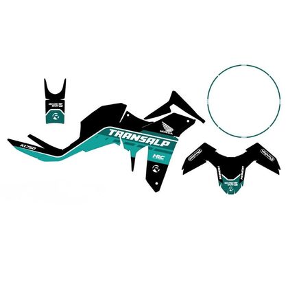 Kit déco RiderUnik INAYA AQUA - Bleu / Orange