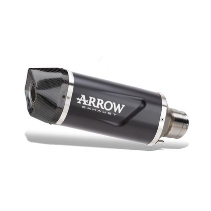 Silencieux Arrow indy race evo alu noir embout carbone - Noir Ref : AW0100 / 72645AKN HONDA 750 XL 750 TRANSALP - 2023 - 2024