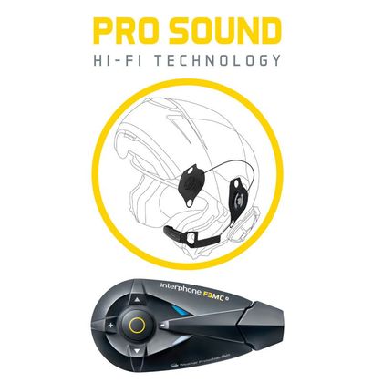 Intercom Interphone F3 MC SERIES+ PRO SOUND POUR CASQUE SCHUBERTH C3