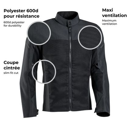 Blouson Moto Ixon FRESH - Noir