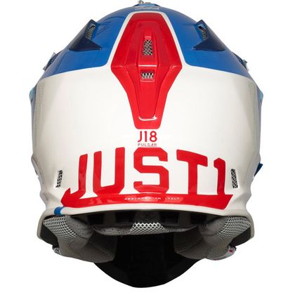 Casco de motocross JUST1 J18 PULSAR BLUE / RED / WHITE GLOSS 2021