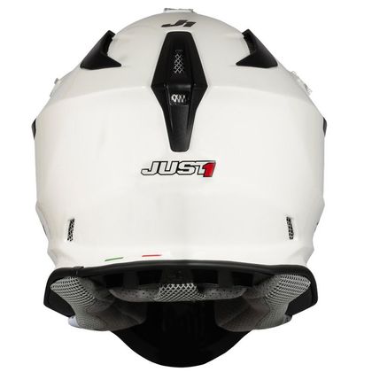 Casco de motocross JUST1 J18 SOLID WHITE GLOSS 2022