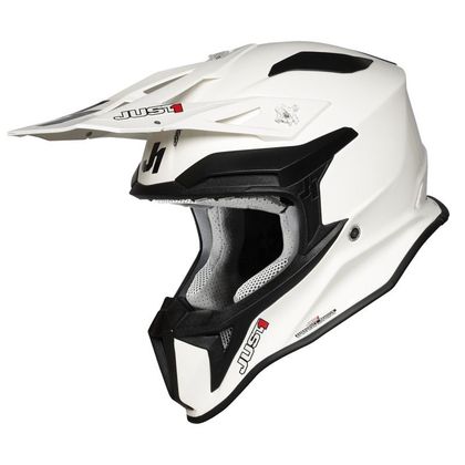 Casco de motocross JUST1 J18 SOLID WHITE GLOSS 2022