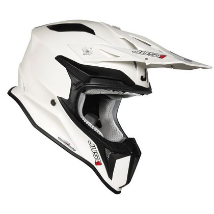Casco de motocross JUST1 J18 SOLID WHITE GLOSS 2022 Ref : JS0048 