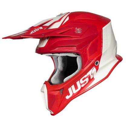 Casco de motocross JUST1 J18 PULSAR RED / WHITE MATT 2022