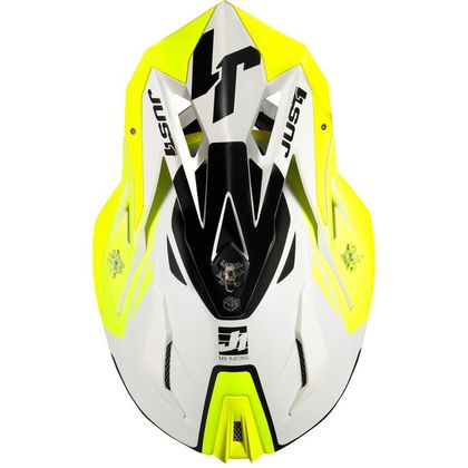 Casco de motocross JUST1 J18 PULSAR FLUO YELLOW / WHITE / BLACK MATT 2021