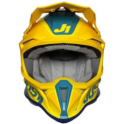 Casco de motocross JUST1 J18 PULSAR YELLOW / BLUE MATT 2021