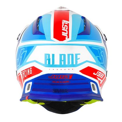 Casco de motocross JUST1 J38 BLADE BLUE/RED/WHITE GLOSS 2021
