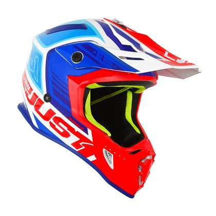 Casco de motocross JUST1 J38 BLADE BLUE/RED/WHITE GLOSS 2021 Ref : JS0058 