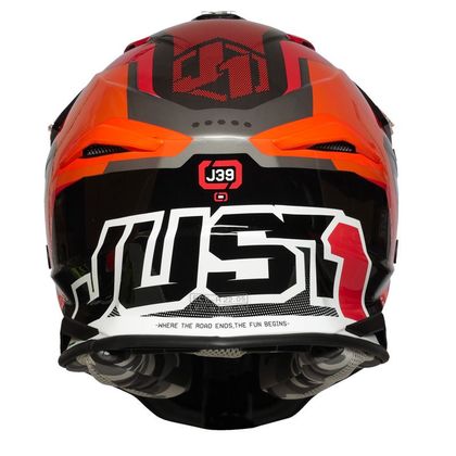 Casco de motocross JUST1 J39 REACTOR FLUO ORANGE / BLACK GLOSS 2021