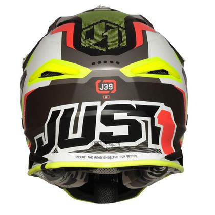 Casco de motocross JUST1 J39 REACTOR FLUO YELLOW / RED / TITANIUM MATT 2021