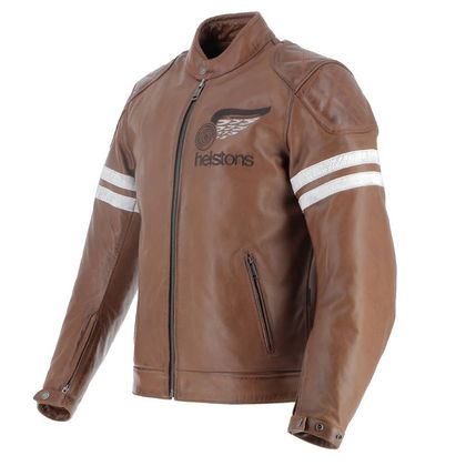 Blouson Helstons JAKE SPEED - CUIR - Jaune