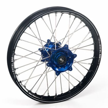 Ruota Haan Wheels misura posteriore 14x1.60, nero/blu