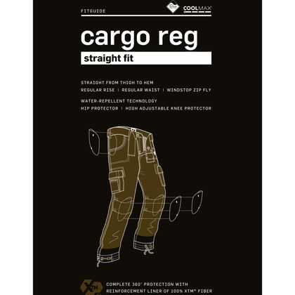 Pantalón John Doe REGULAR CARGO LARGO 36 - Negro